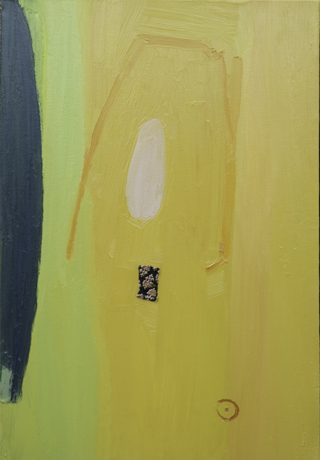 Yellow with Flower, oil on canvas 58x91cm 2016