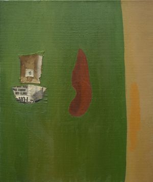 Green with Red, oil on canvas 56x73cm 2015