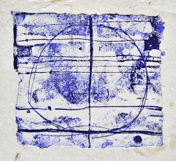 etching and drypoint 1/1 21x27cm “Little Blue” 2002