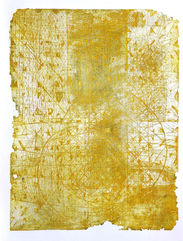 lithography and etching 1/2 50x70cm “Yellow Print” 2002